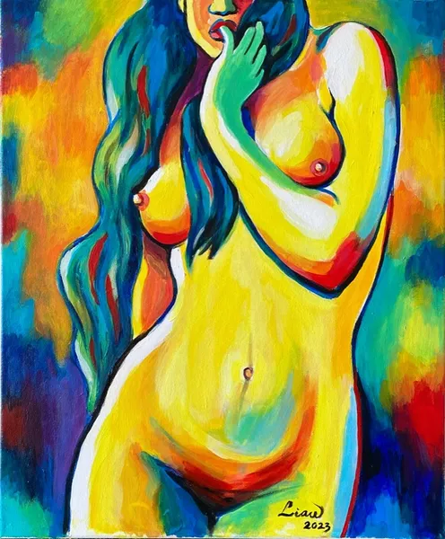 Bashful 61x50.5cm Acrylic on canvas
