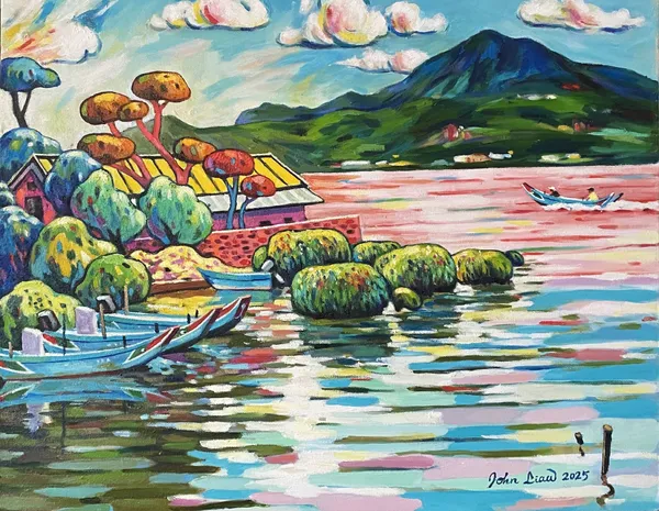 2025 淡水河風光 Tamsui River scenery 61x76cm Oil on canvas