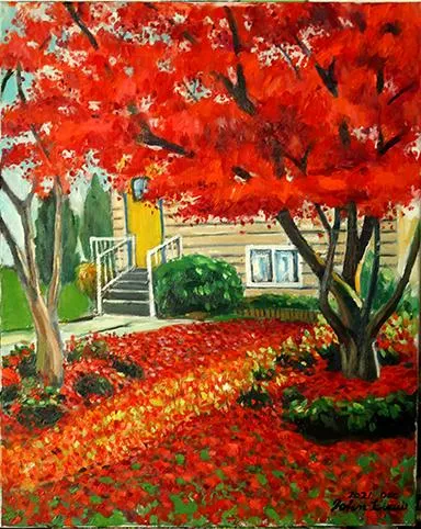 2021 秋紅 Red Autumn 51x40cm Oil on canvas